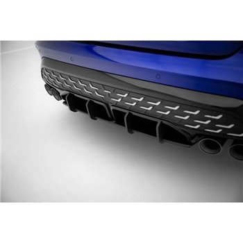Maxton - Street Pro Central Diffuseur Arriere Audi S3 Sedan 8Y Facelift Noir-Rouge