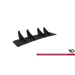 Maxton - Street Pro Central Diffuseur Arriere Audi S3 Sedan 8Y Facelift Noir-Rouge