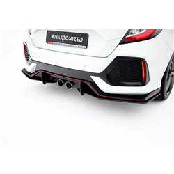 Maxton - Street Pro Lame Du Pare Chocs Arriere Honda Civic Sport Mk 10 Rouge