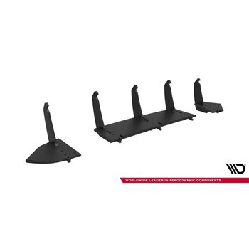 Maxton - Street Pro Central Diffuseur Arriere V.2 Ford Focus RS Mk3 (US-Spec Version) Noir-Rouge