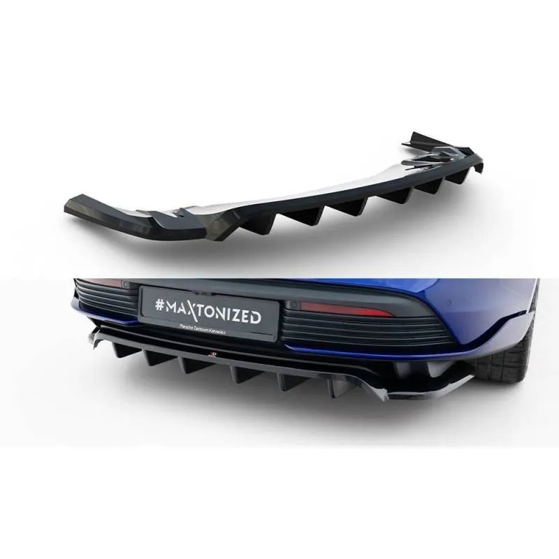 Maxton - Arriere Splitter (avec une barre verticale) Porsche Taycan Turbo S Mk1