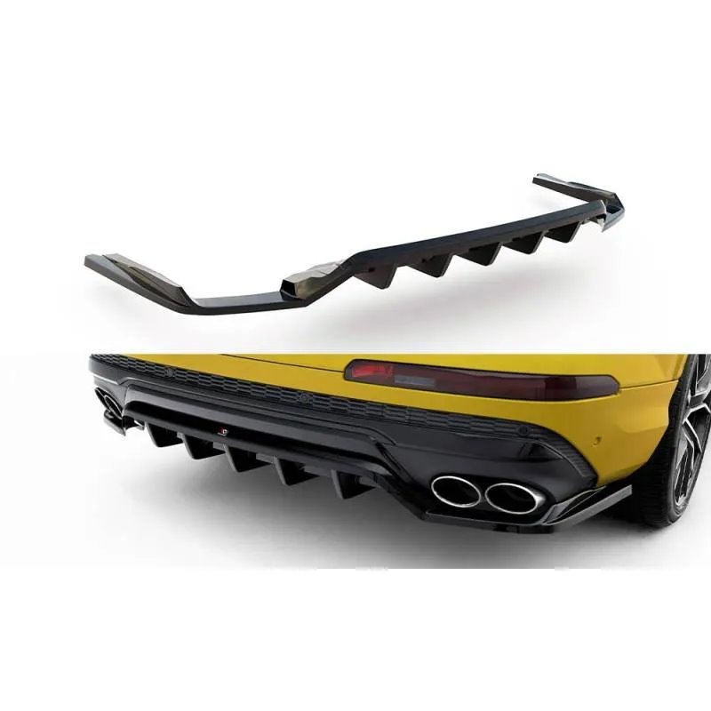 Maxton - Arriere Splitter (avec une barre verticale) Audi SQ7 Mk2 (4M) Facelift