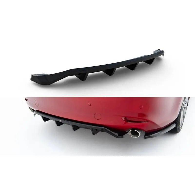 Maxton - Arriere Splitter (avec une barre verticale) Mazda 6 Sedan Mk3 Facelift