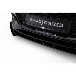 Maxton - Street Pro Lame Du Pare-Chocs Avant Audi RS5 Coupe / Sportback F5 Noir + Rabats Brillant 