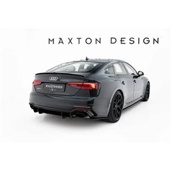 Maxton - Street Pro Lame Du Pare Chocs Arriere Audi RS5 Coupe / Sportback F5 Noir-Rouge