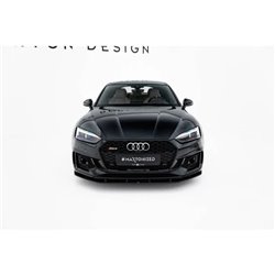 Maxton - Street Pro Lame Du Pare-Chocs Avant Audi RS5 Coupe / Sportback F5 Noir