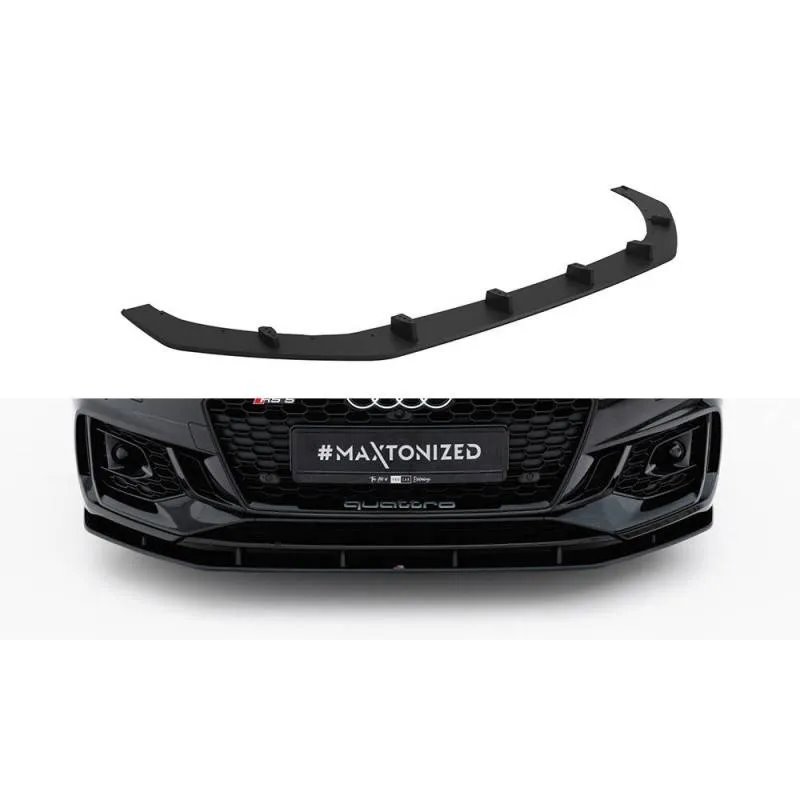 Maxton - Street Pro Lame Du Pare-Chocs Avant Audi RS5 Coupe / Sportback F5 Noir-Rouge