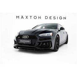Maxton - Street Pro Lame Du Pare-Chocs Avant Audi RS5 Coupe / Sportback F5 Noir-Rouge