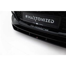 Maxton - Street Pro Lame Du Pare-Chocs Avant Audi RS5 Coupe / Sportback F5 Noir-Rouge