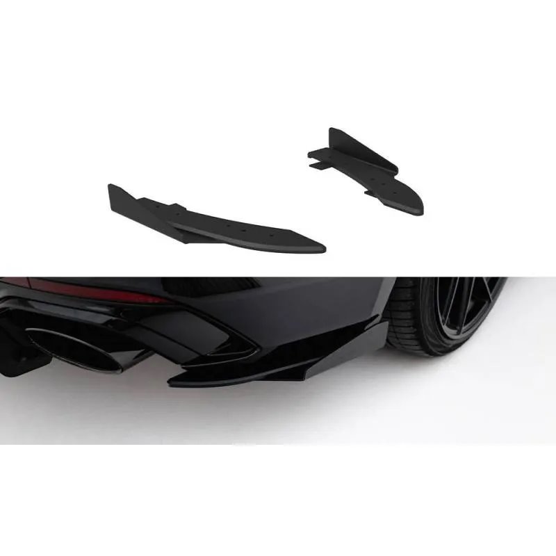Maxton - Street Pro Lame Du Pare Chocs Arriere Audi RS5 Coupe / Sportback F5 Noir + Rabats Brillant