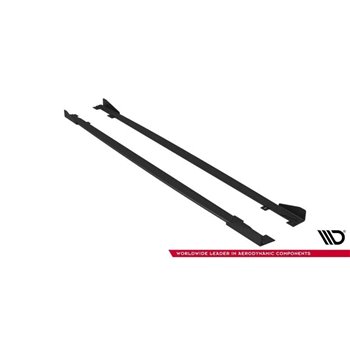 Maxton - Street Pro Rajouts Des Bas De Caisse Audi RS5 Sportback F5 Noir-Rouge + Rabats Brillant