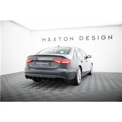 Maxton - Diffuseur Arrière Complet Audi A4 B8 Facelift (Version avec échappements simples des deux côtés) 