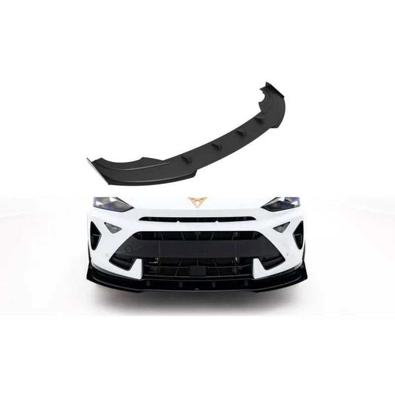 Maxton - Street Pro Lame Du Pare-Chocs Avant Cupra Formentor Mk1 Facelift Noir-Rouge + Rabats Brillant