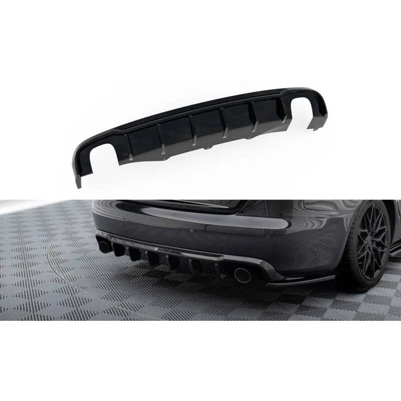 Maxton - Diffuseur Arrière Complet Audi A4 B8 (Version avec échappements simples sur deux côtés)