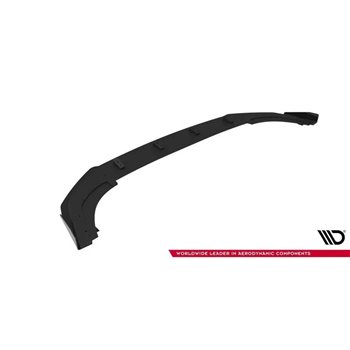 Maxton - Street Pro Lame Du Pare-Chocs Avant Volkswagen Golf GTI / GTE / R-Line Mk8 Facelift Noir-Rouge + Rabats Brillant