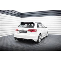 Maxton - Diffuseur Arrière Complet Audi A3 S-Line Sportback 8V (Version avec double embout d'échappement d'un côté) Version avec