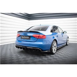 Maxton - Diffuseur Arrière Complet Audi A4 S-Line Sedan / Avant B8 (Version avec embouts d'échappement simples des deux côtés) V