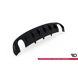 Maxton - Diffuseur Arrière Complet Audi A4 S-Line Sedan / Avant B8 (Version avec embouts d'échappement simples des deux côtés) V