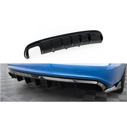 Maxton - Diffuseur Arrière Complet Audi A4 S-Line Sedan / Avant B8 (Version avec double embout d'échappement d'un côté) Version 