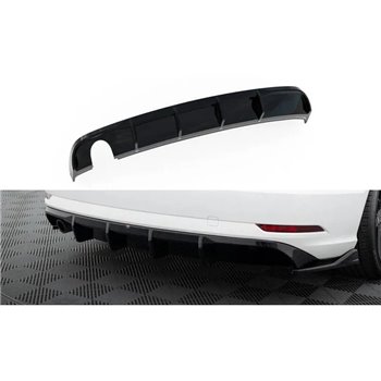 Maxton - Diffuseur Arrière Complet Audi A3 Sedan 8V Facelift (Version avec embouts d'échappement simples d'un côté) Version avec