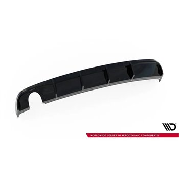 Maxton - Diffuseur Arrière Complet Audi A3 Sedan 8V Facelift (Version avec embouts d'échappement simples d'un côté) Version avec