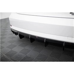 Maxton - Diffuseur Arrière Complet Audi A3 Sedan 8V Facelift (Version avec embouts d'échappement simples des deux côtés) Version