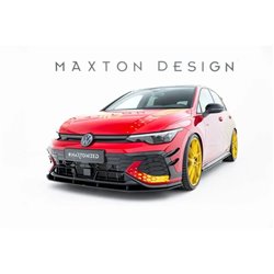 Maxton - Street Pro Lame Du Pare-Chocs Avant Volkswagen Golf GTI Clubsport Mk8 Facelift Noir-Rouge