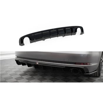Maxton - Diffuseur Arrière Complet V.1 Audi A4 S-line B9 (Version avec embouts d'échappement simples des deux côtés) Version ave