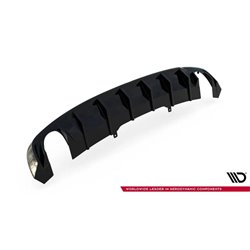 Maxton - Diffuseur Arrière Complet V.1 Audi A4 S-line B9 (Version avec embouts d'échappement simples des deux côtés) Version ave