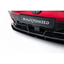 Maxton - Street Pro Lame Du Pare-Chocs Avant Volkswagen Golf GTI Clubsport Mk8 Facelift Noir