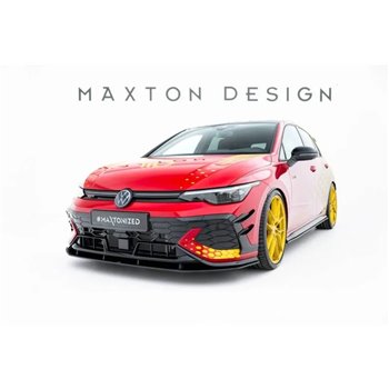 Maxton - Street Pro Lame Du Pare-Chocs Avant Volkswagen Golf GTI Clubsport Mk8 Facelift Noir