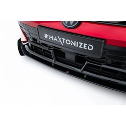 Maxton - Street Pro Lame Du Pare-Chocs Avant Volkswagen Golf GTI Clubsport Mk8 Facelift Noir + Rabats Brillant 