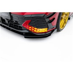 Maxton - Street Pro Lame Du Pare-Chocs Avant Volkswagen Golf GTI Clubsport Mk8 Facelift Noir + Rabats Brillant 