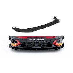 Maxton - Street Pro Lame Du Pare-Chocs Avant Volkswagen Golf GTI Clubsport Mk8 Facelift Noir-Rouge + Rabats Brillant