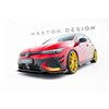 Maxton - Street Pro Lame Du Pare-Chocs Avant Volkswagen Golf GTI Clubsport Mk8 Facelift Noir-Rouge + Rabats Brillant