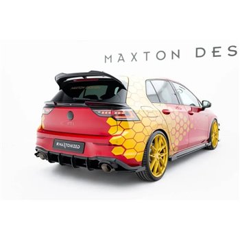 Maxton - Street Pro Central Diffuseur Arriere V.2 Volkswagen Golf GTI Clubsport Mk8 Facelift Rouge