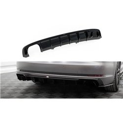 Maxton - Diffuseur Arrière Complet V.1 Audi A4 S-line B9 (Version avec double embout d'échappement d'un côté) Version avec doubl