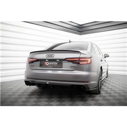 Maxton - Diffuseur Arrière Complet V.1 Audi A4 S-line B9 (Version avec double embout d'échappement d'un côté) Version avec doubl