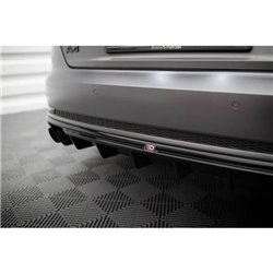 Maxton - Diffuseur Arrière Complet V.1 Audi A4 S-line B9 (Version avec double embout d'échappement d'un côté) Version avec doubl
