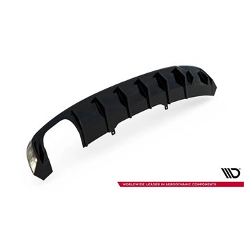 Maxton - Diffuseur Arrière Complet V.1 Audi A4 S-line B9 (Version avec double embout d'échappement d'un côté) Version avec doubl
