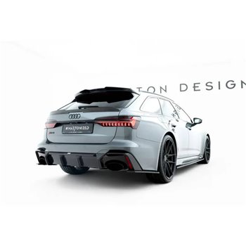 Maxton - Fibre de Carbone Lames De Pare-Chocs Arrière Latérales Audi RS7 C8 
