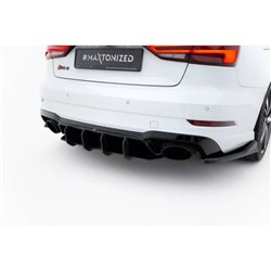 Maxton - Street Pro Central Diffuseur Arriere V.2 Audi RS3 Sedan 8V Facelift Noir