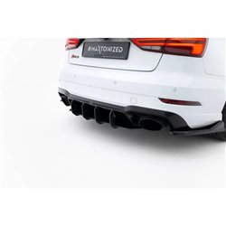 Maxton - Street Pro Central Diffuseur Arriere V.2 Audi RS3 Sedan 8V Facelift Noir