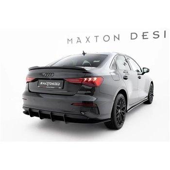 Maxton - Street Pro Central Diffuseur Arriere Audi A3 Sedan 8Y Noir-Rouge
