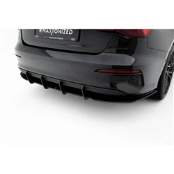 Maxton - Street Pro Central Diffuseur Arriere Audi A3 Sedan 8Y Noir-Rouge