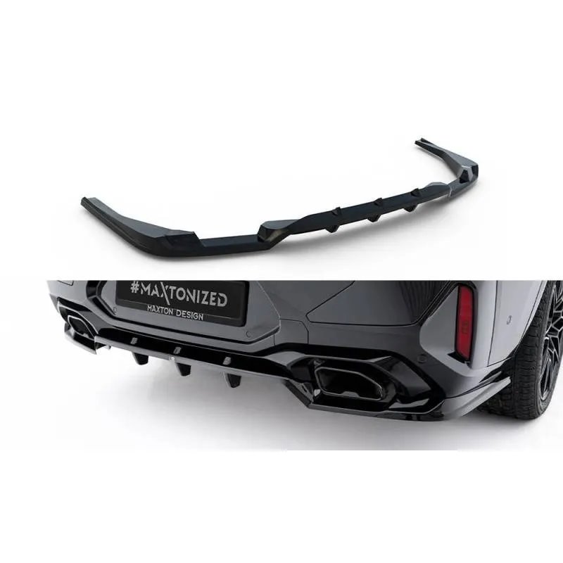 Maxton - Arriere Splitter (avec une barre verticale) V.2 BMW X4 M-Pack G02 Facelift