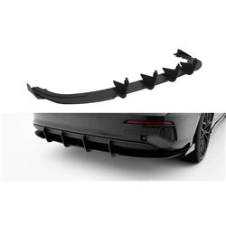Maxton - Street Pro Central Diffuseur Arriere Audi A3 Sedan 8Y Noir-Rouge + Rabats Brillant