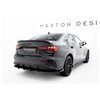 Maxton - Street Pro Central Diffuseur Arriere Audi A3 Sedan 8Y Noir + Rabats Brillant 
