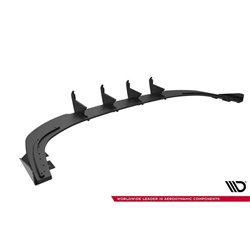 Maxton - Street Pro Central Diffuseur Arriere Audi A3 Sedan 8Y Noir + Rabats Brillant 