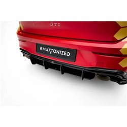 Maxton - Street Pro Central Diffuseur Arriere V.1 Volkswagen Golf GTI Clubsport Mk8 Facelift Rouge
